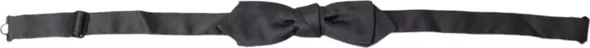 Dark Gray Silk Adjustable Neck Men Papillon Bow Tie