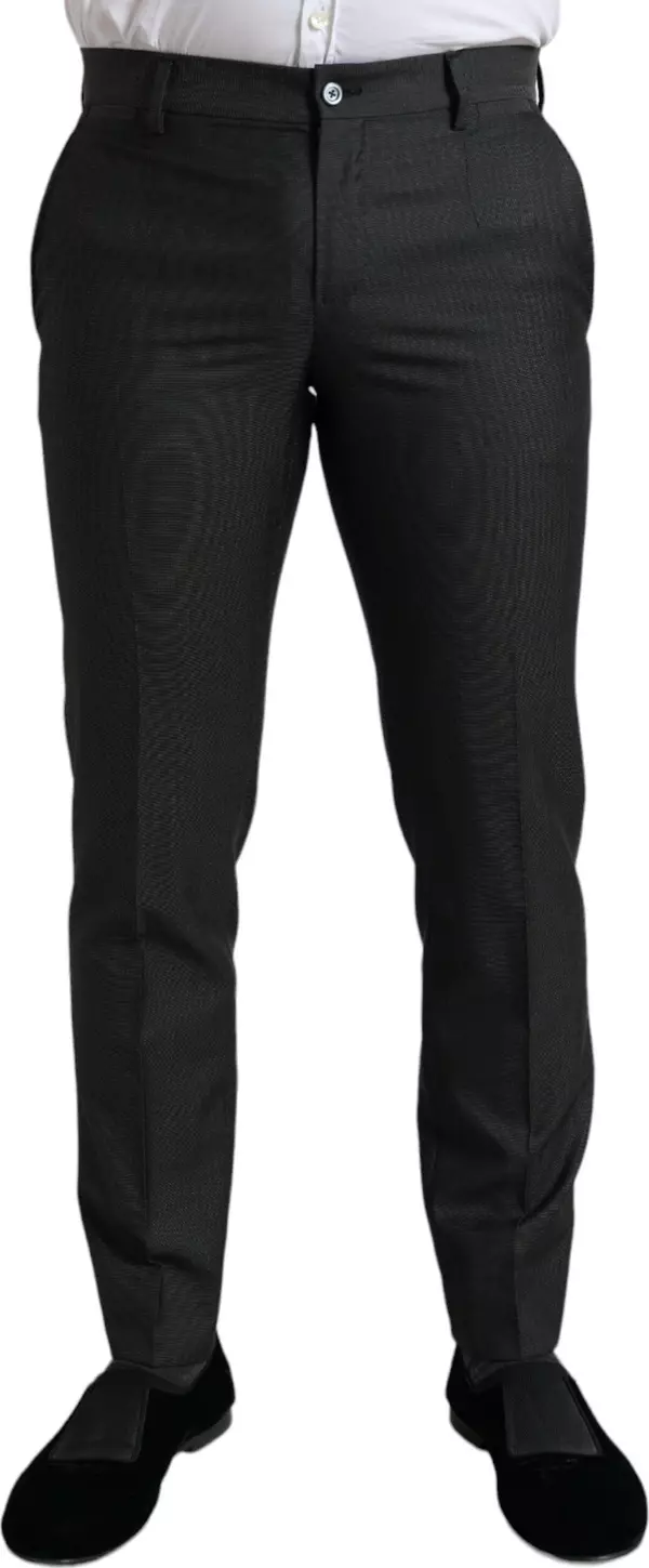 Dark Gray Stretch Slim Formal Pants