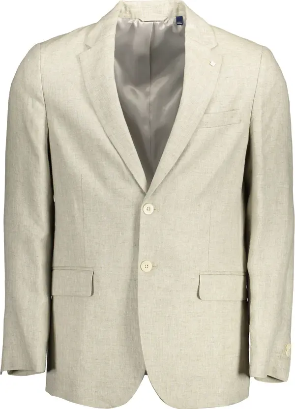 Beige Linen Blazer Jacket
