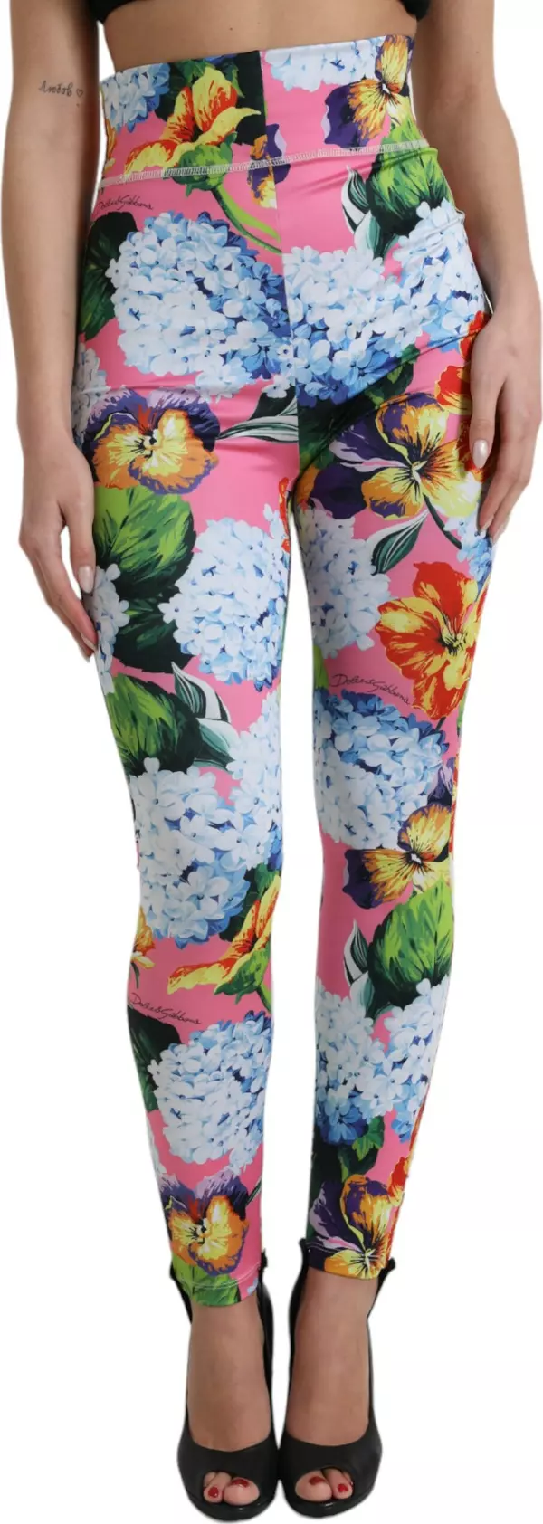 Multicolor Floral High Waist Leggings Pants