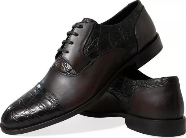 Brown Exotic Leather Formal Men Dress Shoes