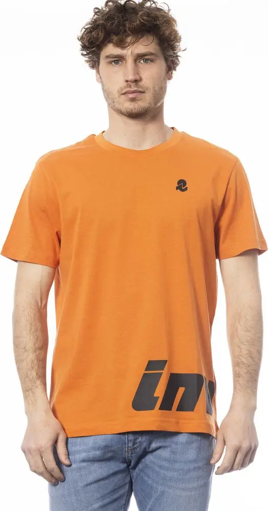 Orange Cotton Men T-Shirt