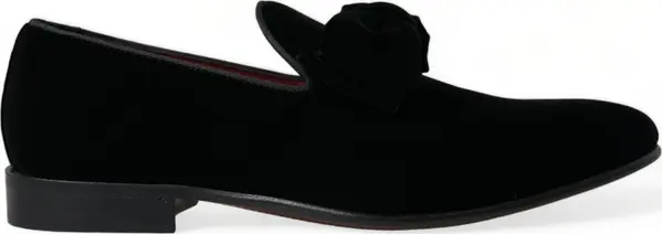 Black Velvet Loafers Formal Dress Shoes