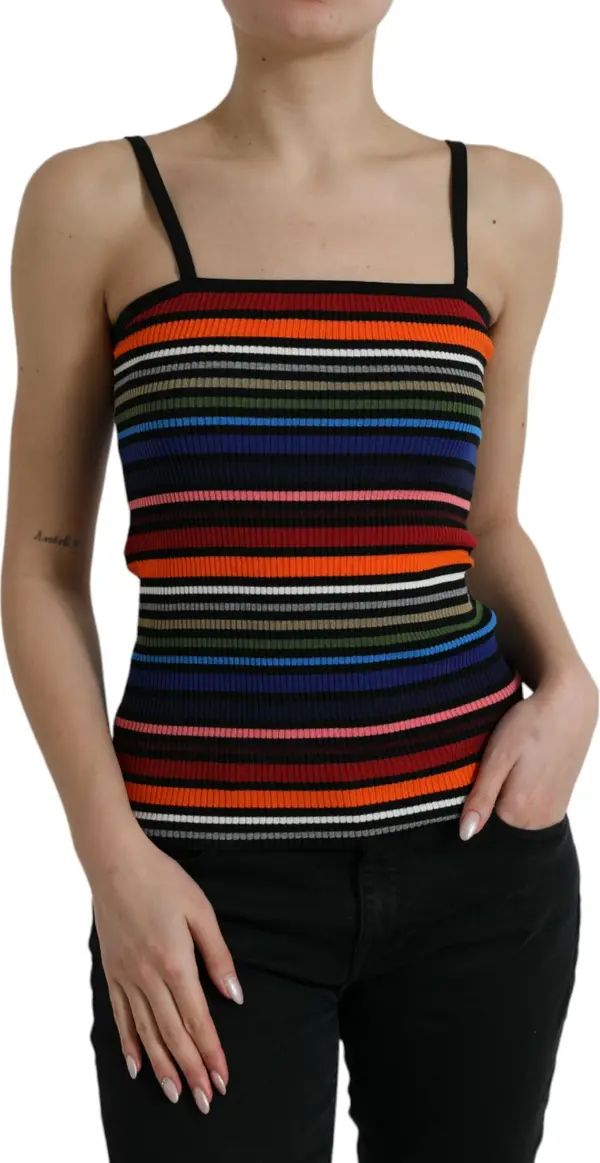 Multicolor Stripes Spaghetti Strap Tank Top