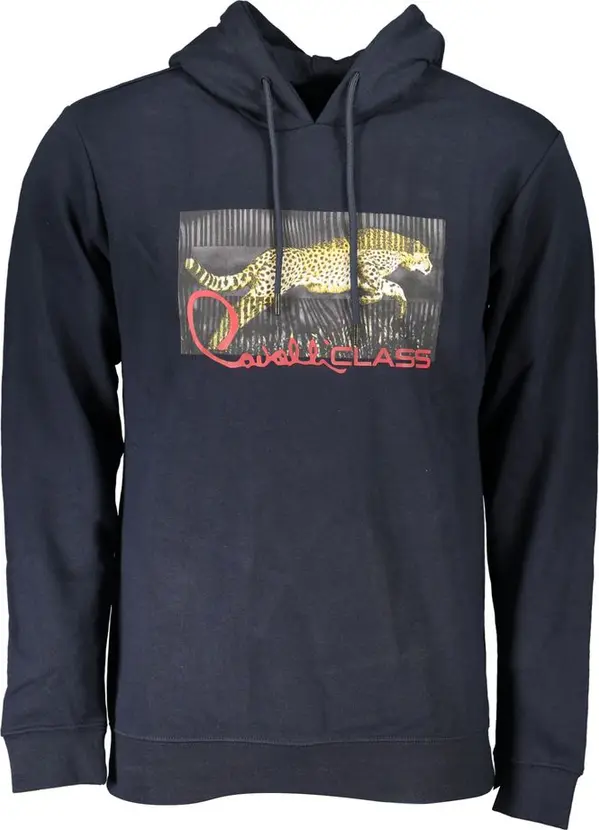 Blue Cotton Men Sweatshirt