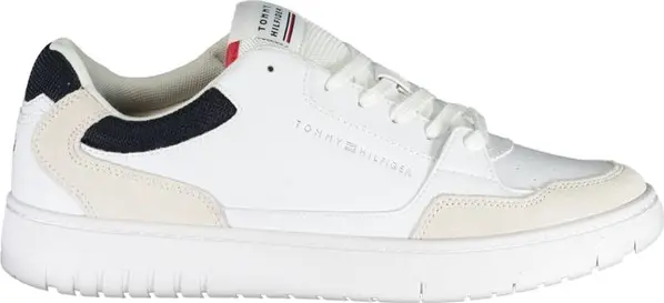 White Polyethylene Men Sneaker