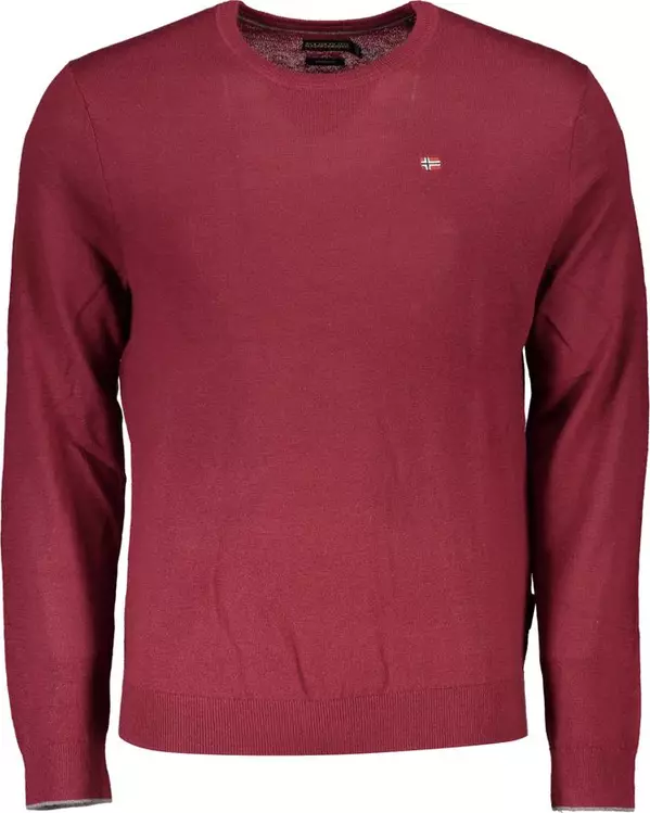 Red Fabric Men Sweater