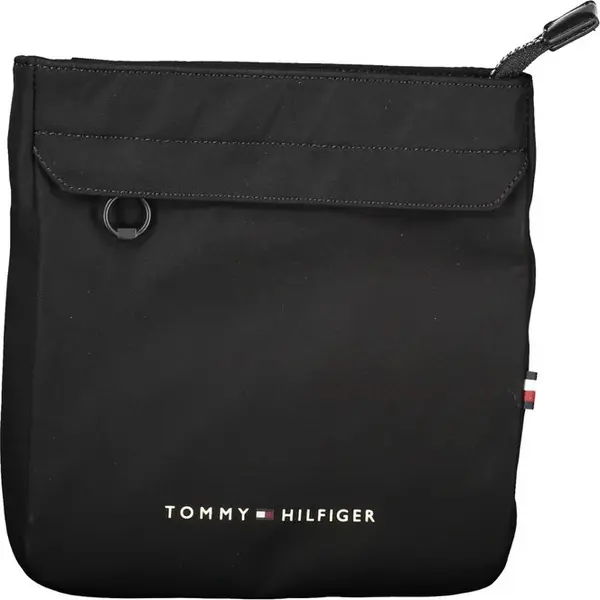 Black Polyester Men's Shoulder Bag