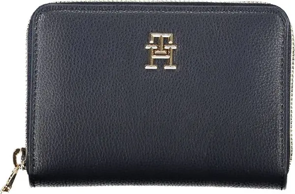 Blue Polyurethane Women Wallet
