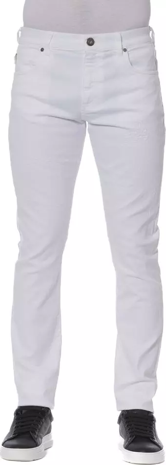 White Cotton Men Jeans