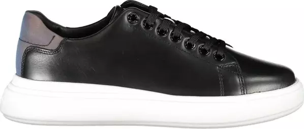 Black Leather Women Sneaker