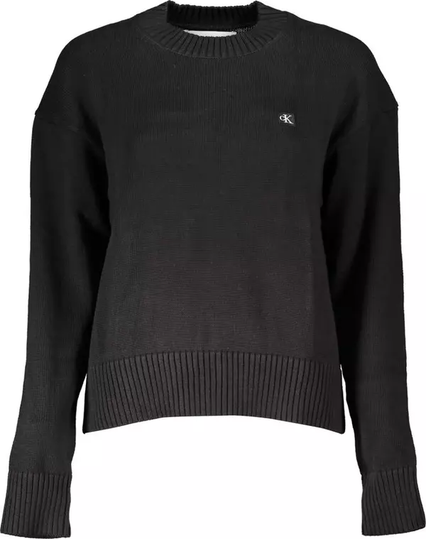Black Cotton Women's Sweater