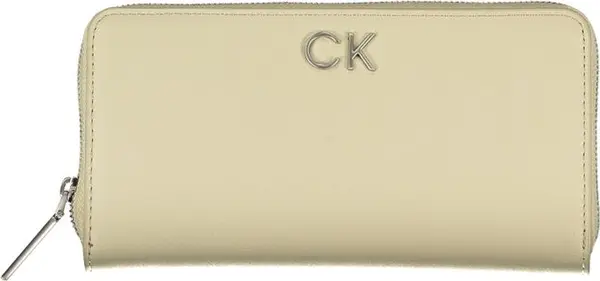 Beige Polyurethane Women Wallet