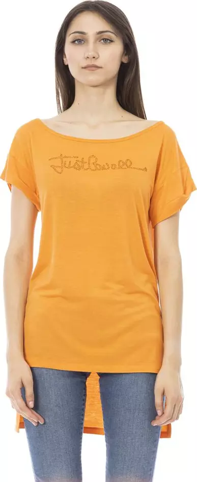 Orange Cotton Women T-Shirt