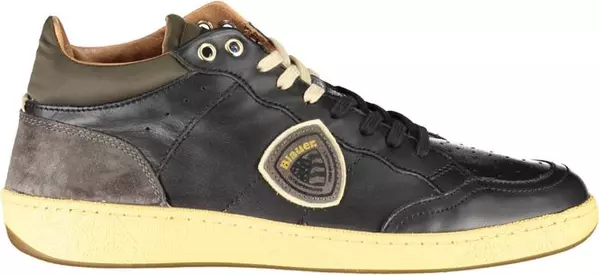 Sleek Black Lace-Up Sneakers with Contrast Details