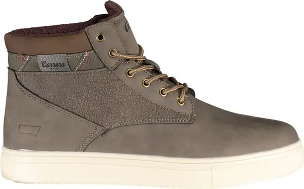 Brown Polyester Men Boot