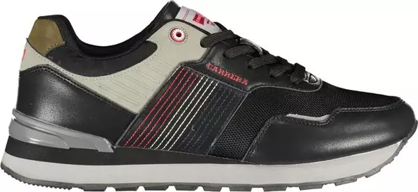 Black Polyurethane Men Sneaker