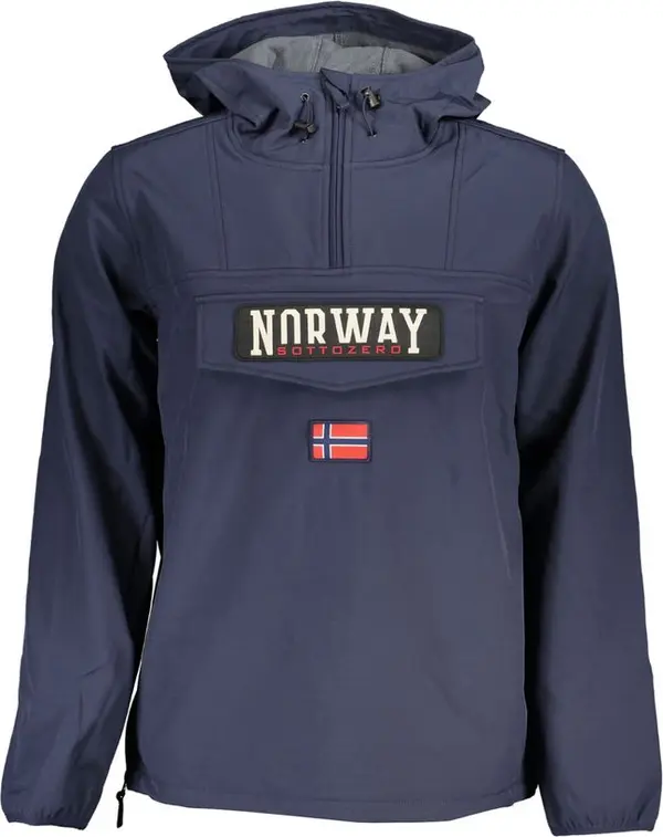 Blu Polyester Men's Jacket