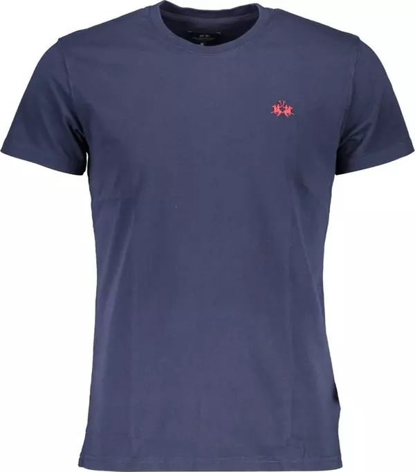 Blue Cotton Men T-Shirt