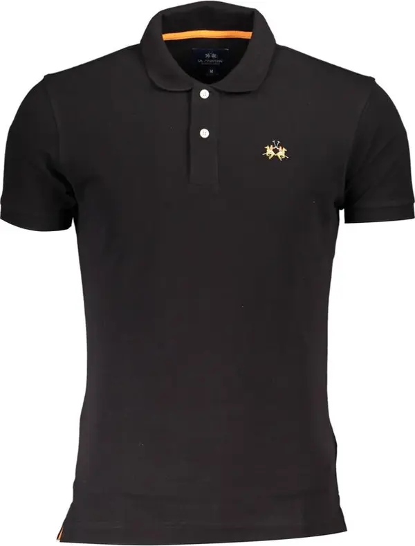 Black Cotton Men's Polo Shirt