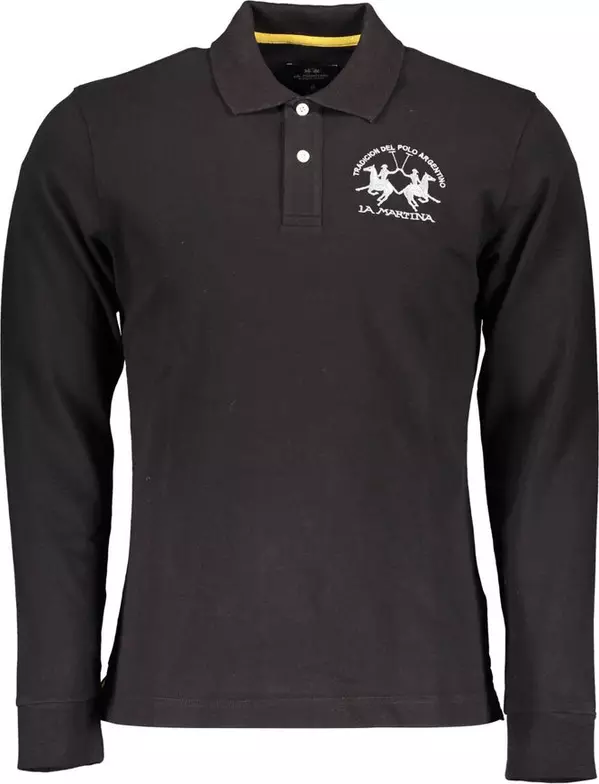 Black Cotton Men's Polo Shirt