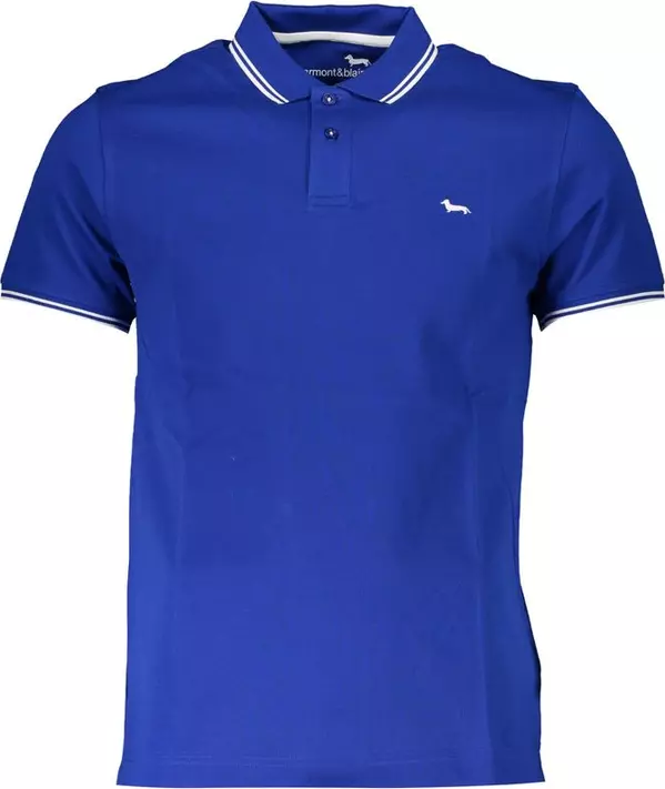 Blu Cotton Men Polo Shirt