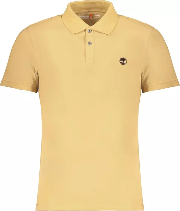 Beige Cotton Men Polo