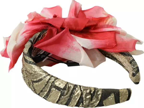 Multicolor Floral Applique Silk Women Headband Diadem