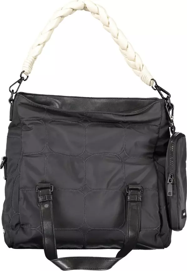 Black Polyester Women's Handbag