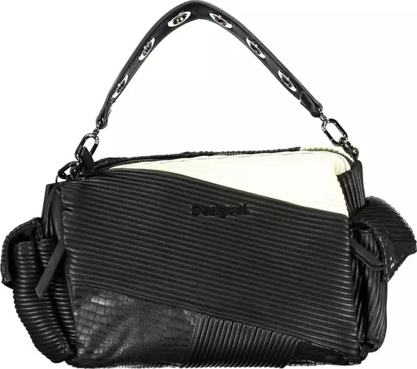 Nero Polyurethane Women Handbag