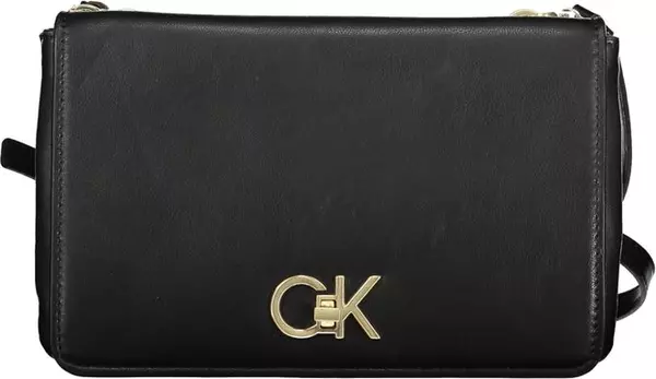 Black Polyester Women's Shoulder Bag