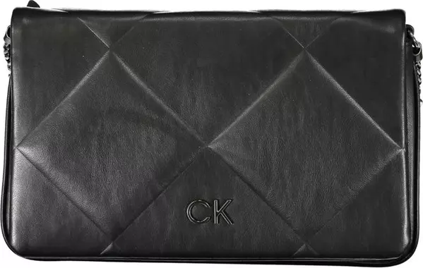 Black Polyester Women Shoulder Bag