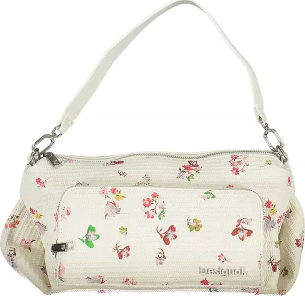 White Polyurethane Women Handbag