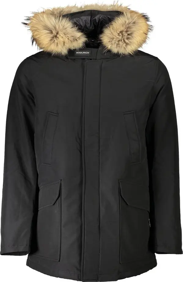 Black Cotton Men Jacket