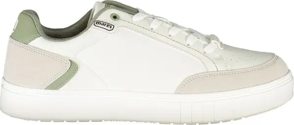 White Polyurethane Men Sneaker