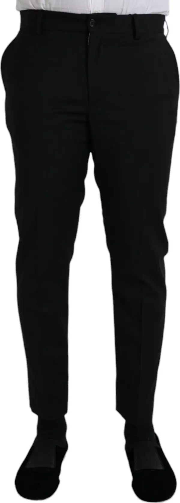 Black Wool SlimFit Dress Formal Pants
