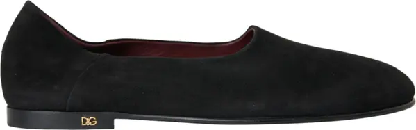 Black Suede Loafers Formal Dress Slip On Shoes