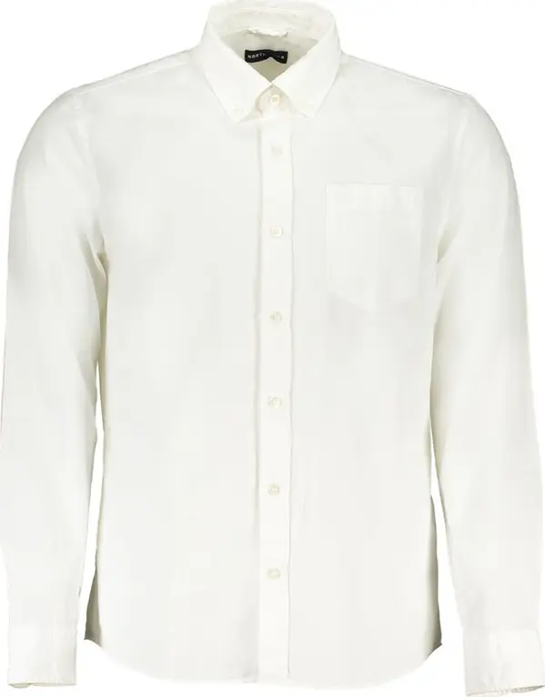 White Cotton Men Shirt