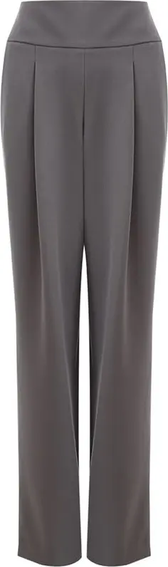 Gray Wool Casual Pants