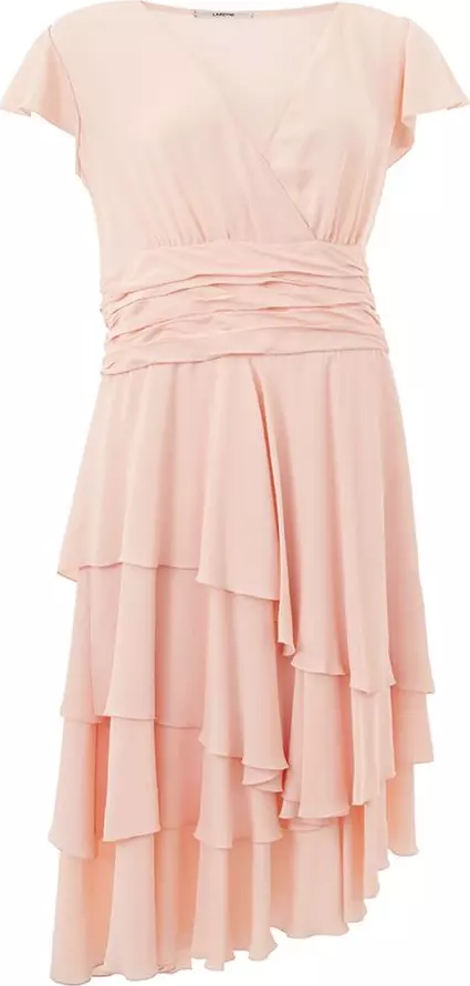 Pink Acetate Casual Dress