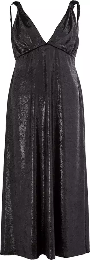 Black Polyester Cocktail Dress