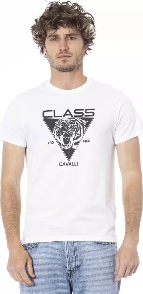White Cotton Men T-Shirt