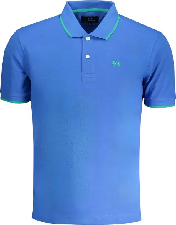 Blu Cotton Mens Polo Shirt