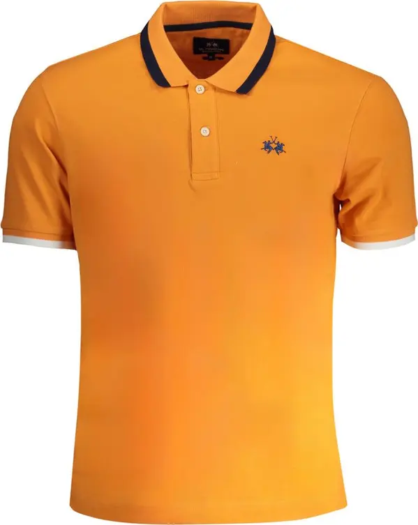 Arancione Cotton Men Polo