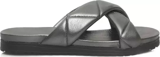 Gray Lambskin Women Sandal