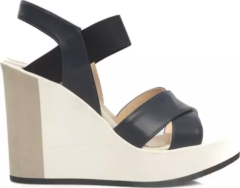 Blue Calfskin Women Sandal