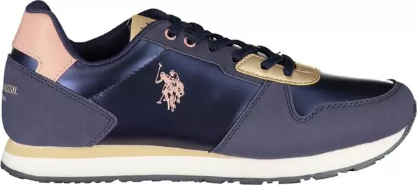 Blue Polyurethane Women Sneaker