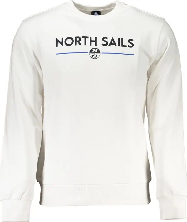 White Cotton Mens Sweatshirt