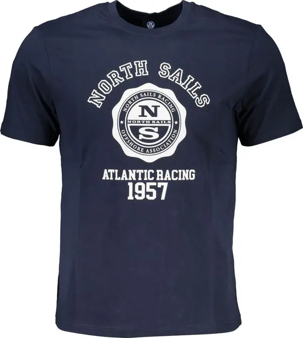 Blue Cotton Men's T-Shirt