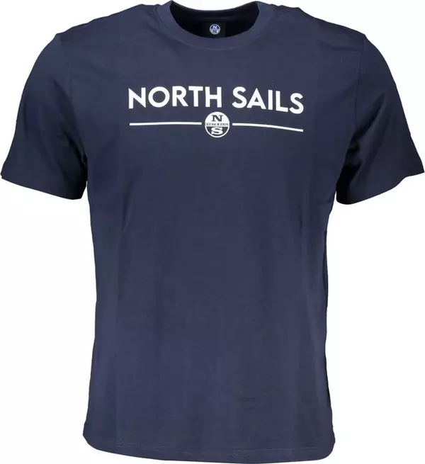 Blue Cotton Men T-Shirt